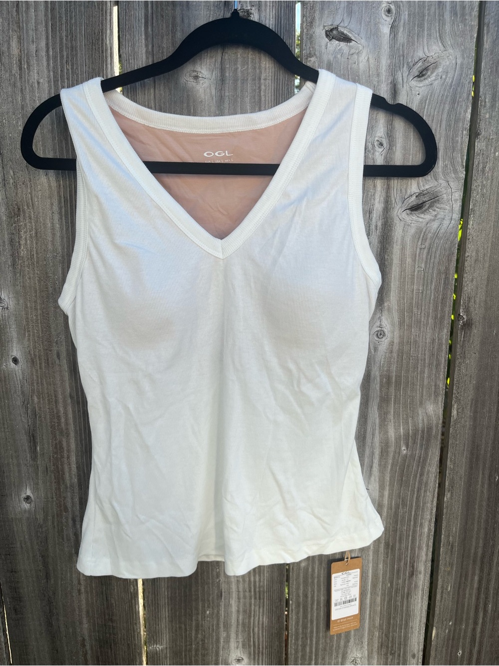 OGL Women's Ivory V-Neck Tank Top